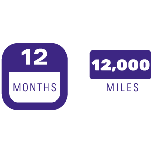 12 months or 12,000 miles