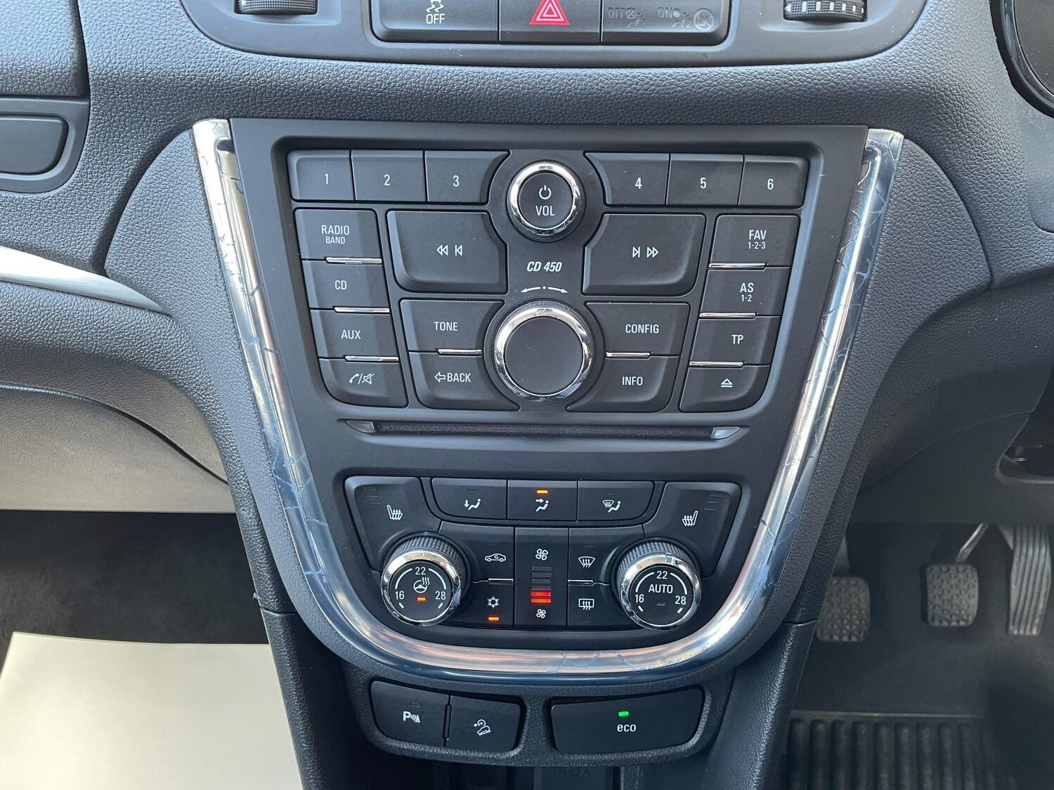 Vauxhall mokka interior centre console chrome on sale trim panel